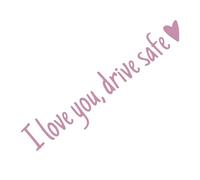 I Love You Drive Safe Mirror Sticker - Mirror Stickers for Cars - I Love You Drive Safe Emblem Labels for Truck Bumper Vehicles Exterior Decor
