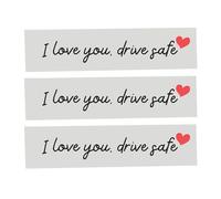 I Love You Drive Safe Mirror Stickers - 3pcs Rearview Mirror Decals | Waterproof Adhesive Funny Love Stickers For Vehicle Interior, Truck, Laptop, Gift For Couples
