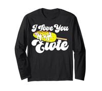 I Love You Elote Corn on The Cob Funny Mexican Food Long Sleeve T-Shirt