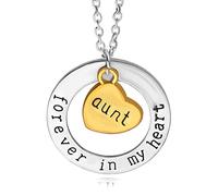 I Love You Forever In My Heart Family Dad Mom Daughter Sister Aunt Necklace Chain Creative Women Jewelry Accessories Pendant