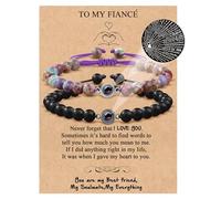 I Love You Gift To My Man Boyfriend Girlfriend Soulmate My Love Husband Wife Fiance Anniversary Birthday Christmas Gifts for Her Him, 7", Stainless Steel, no gemstone