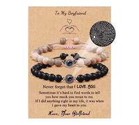 I Love You Gift To My Man Boyfriend Girlfriend Soulmate My Love Husband Wife Fiance Anniversary Birthday Christmas Gifts for Her Him, 6.9 Inch, Agate stone, no gemstone