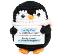 I Love You Gifts for Him Her Cute Boyfriends Girlfriend Valentine's Day Gifts Penguin Couple Birthday Presents Crochet Romantic Anniversary for Husband Wife Wedding Christmas Xmas Thinking of You