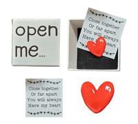 I Love You Gifts for Him/Her, Pocket Hug Valentines Gifts, Romantic Red Heart Keepsake Gift Set with Box for Valentine's Day Kid Anniversary or Birthday Present Couples Gift Ideas (Off-White, 1 PC)