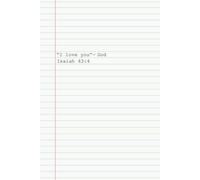 “I Love You - God” | 6x9 Wide Ruled Notebook, 110 pages | Aesthetic Christian Journal for Women