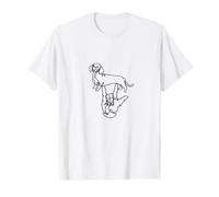 I Love You Hand Dachshund Sign Language Continuous line Value Graphic T-Shirt