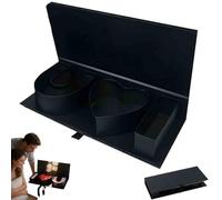 I Love You Heart-Shaped Gift Box, Empty I Love You Cardboard Letter Fillable Paper Boxes for Candy Flowers, Valentines Day Flower Gift Box for Romantic Gifts (Black)