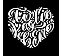 I Love You in Italian ti Voglio bene Wall Decals 67.2x75.5cm Equipped with Transfer Film kit White