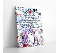 I Love You Just Follow Your Heart Baby Unicorn Canvas Prints Wall Art