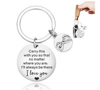 I Love You Keychains, Friendship Best Friend Keyring, No Matter Where You Are Keyrings for Him Gifts for Boyfriend Husband Girlfriend Wife Best Friend Presents