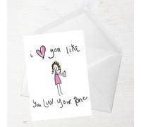 I Love You Like You Love Your Phone Greetings Card - Standard Card