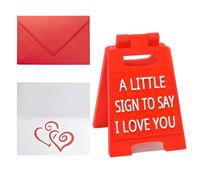 I Love You, Mini 'I Love You' Sign With Envelope Card, Heartfelt Gifts For Her And Him, Romantic Love Message Card Set, Suitable For Valentine'S Day, Anniversary Day Etc