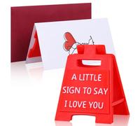 I Love You Mini Sign-Romantic Valentine's Day Anniversary Present with Envelope & Card,3D Printed Cute Desktop Decor for Birthday,Valentines' Gift for Girlfriend,Boyfriend,Wife,Husband,Parents,Kids