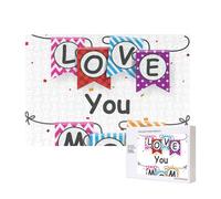 I Love You Mom,300 Pieces Wooden Jigsaw Family Game Jigsaw Puzzles for Adults Teens Home Decor