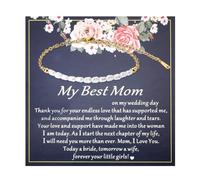 I Love You Mom Bracelet Gifts from Daughter Mama Gifts for Women Mothers Day Gifts for Mother in Law Wedding Gifts from Bride Best Mommy Birthday Gifts for Mother of the Bride Gifts Beaded Bracelets