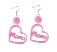 I Love You Mom Earrings for Mother's Day Mom Earrings for Women Acrylic Dangle Drop Earrings for Mama Mother's Day Gift, Zinc, No Gemstone
