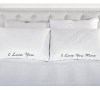 I Love You More Pair of Pillowcases 60 SECOND MAKEOVER White One Size