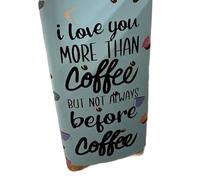 I love you more than coffee Novelty, funny, themed Chocolate Bar gift.For Christmas, Birthdays, Easter and Valentines. Friends, family and work colleague. (One Size, Milk Chocolate)
