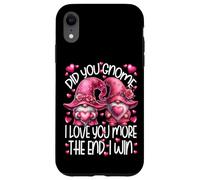 I Love You More The End I Win Pink Gnome Valentines Couple Case for iPhone XR