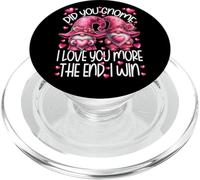 I Love You More The End I Win Pink Gnome Valentines Couple PopSockets PopGrip for MagSafe