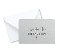 I Love You More The End I Win Sentimental Metal Wallet Card Keepsake