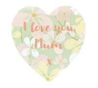 I Love You Mum Heart-shaped Novelty Coaster - Feel Good Message - Unique Birthday Gift - Made in UK