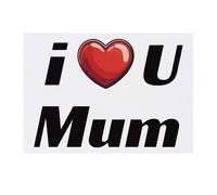 'I Love You Mum' Temporary Tattoo - Water Resistant, Skin-Safe, Non-Toxic Transfer (TO00082599)