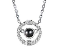 I Love You Necklace 100 Languages Round Necklaces Birthday things for Women