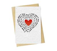 I Love You Seed Card Plantable Lavender Card Handmade A6