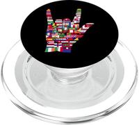 I Love You Sign Language Country Flags ASL Teacher PopSockets PopGrip for MagSafe