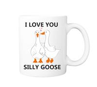 I Love You Silly Goose Mug, Cute Romantic Gift Mug, Cute Ducks Mug, Girlfriend Boyfriend Gift, Artisan Coffee Cup, Romantic Gifts, Valentines Gift