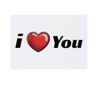 'I Love You' Temporary Tattoo - Water Resistant, Skin-Safe, Non-Toxic Transfer (TO00082593)