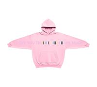 I Love You This Much Hoodie Sweatshirt Kids Funny Letter Printed Oversized Hoodies Valentine's Day Long Sleeve Hooded Pullover Tops for Boys Girls Age 2-14 Years