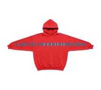 I Love You This Much Hoodie Sweatshirt Kids Funny Letter Printed Oversized Hoodies Valentine's Day Long Sleeve Hooded Pullover Tops for Boys Girls Age 2-14 Years