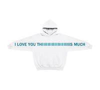 I Love You This Much Hoodie Sweatshirt Kids Funny Letter Printed Oversized Hoodies Valentine's Day Long Sleeve Hooded Pullover Tops for Boys Girls Age 2-14 Years