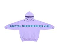 I Love You This Much Hoodie Sweatshirt Kids Funny Letter Printed Oversized Hoodies Valentine's Day Long Sleeve Hooded Pullover Tops for Boys Girls Age 2-14 Years