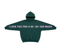 I Love You This Much Hoodie Sweatshirt Kids Funny Letter Printed Oversized Hoodies Valentine's Day Long Sleeve Hooded Pullover Tops for Boys Girls Age 2-14 Years