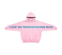 I Love You This Much Hoodie Sweatshirt Kids Funny Letter Printed Oversized Hoodies Valentine's Day Long Sleeve Hooded Pullover Tops for Boys Girls Age 2-14 Years
