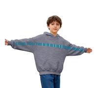 I Love You This Much Hoodie Sweatshirt Kids Funny Letter Printed Oversized Hoodies Valentine's Day Long Sleeve Hooded Pullover Tops for Boys Girls Age 2-14 Years