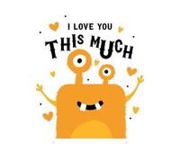 I Love You This Much Men's T-Shirt - White - S - White