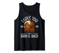 I Love You To The Barn And Back Horse Retro Romantic Country Tank Top