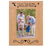 I LOVE YOU TO THE MOON AND BACK 6 x 4 PHOTO Picture FRAME Gifts Presents Ideas for Him Her Birthday Valentines Mothers Fathers Day