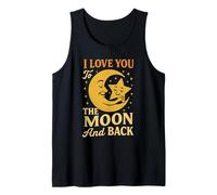 I Love You to the Moon and Back - Cute Moon and Star Hug Tank Top