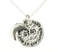 I Love You To The Moon And Back Gran Necklace Gift Idea For Gran for Birthday, Christmas & Mothers Day by Pirantin