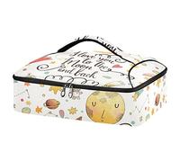 I Love You to the Moon and Back Moon Stars Seamless Reusable Insulated Pizza Bag, Waterproof Food Delivery Bag, with Handle Lid Leakproof Pizza Holder Tote for Hot or Cold Food