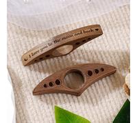 I Love You to The Moon and Back - Personalized Book Page Holder, Custom Page Holder, Book Lover Gift, Wooden Thumb Page Holder (I Love You to The Moon and Back -Walnut)