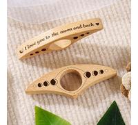 I Love You to The Moon and Back - Personalized Book Page Holder, Custom Page Holder, Book Lover Gift, Wooden Thumb Page Holder (I Love You to The Moon and Back-Beech)