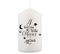 I LOVE YOU TO THE MOON AND BACK ROMANTIC CANDLE for my Girlfriend Boyfriend Wife Husband Friend Her Him Gifts Presents Valentines Day Birthday Christmas Mothers Wedding Mum Mummy Dad Daddy Fathers