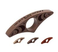 I Love You to The Moon and Back Thumb Book Page Holder with Name Personalized Wooden Bookmark Reading Accessories Reading Tracker Thumb Ring Bookmark Book Finger Hold for Teachers Librarian Readers