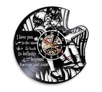 I Love You To The Moon And Back To Infinity And Beyond Forever And Ever Inspirational Quote Vinyl Record Wall Clock Mindful Gift Without LED